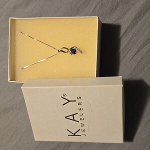 Lab created sapphire pendant